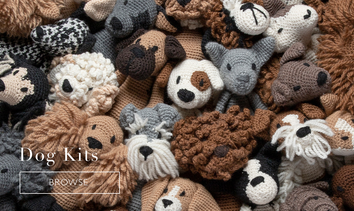 Dog crochet kits patterns toft kerry lord